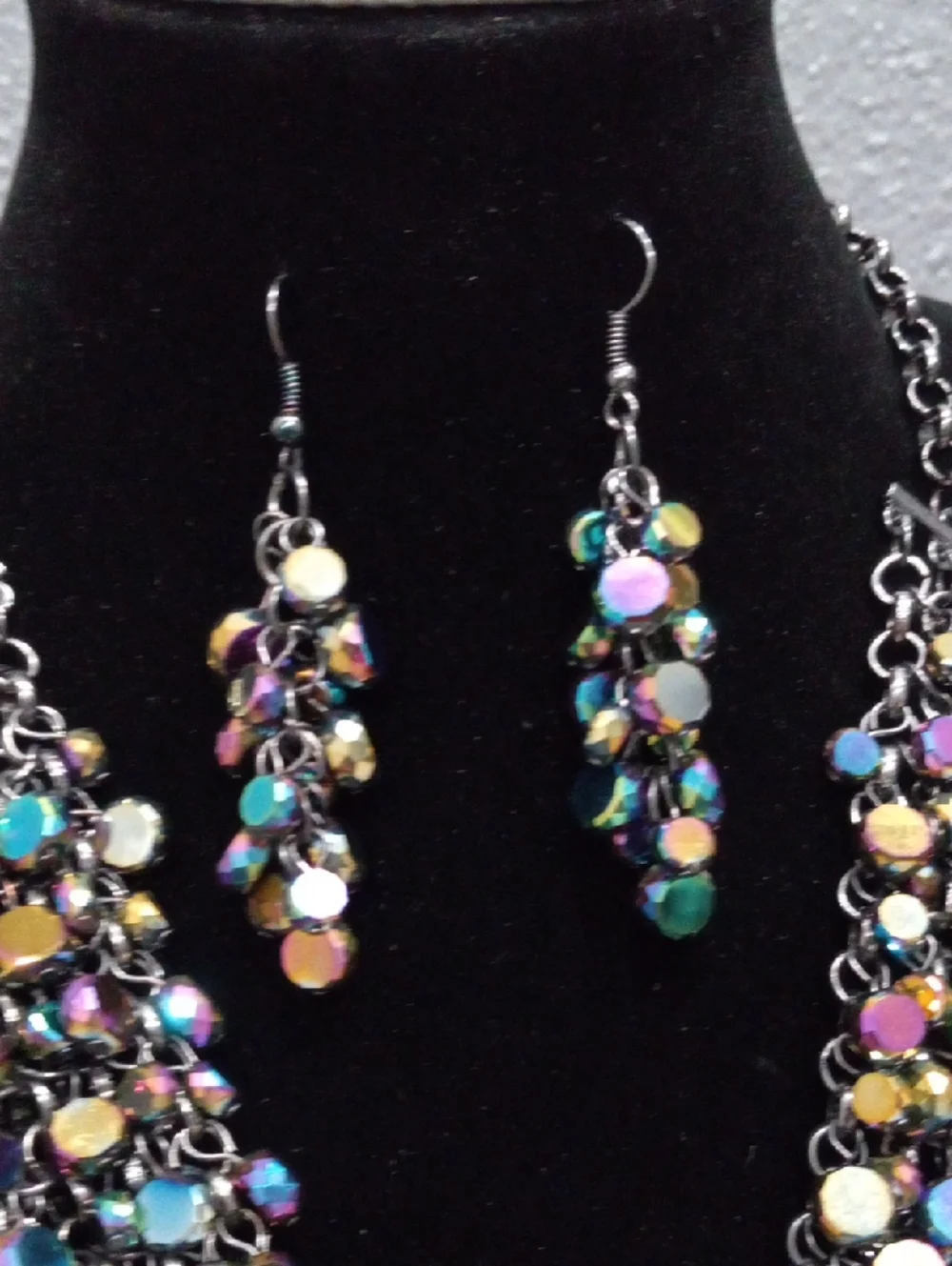 Zi. Colletion Multicolor Disc Statement Necklace & Earring Set